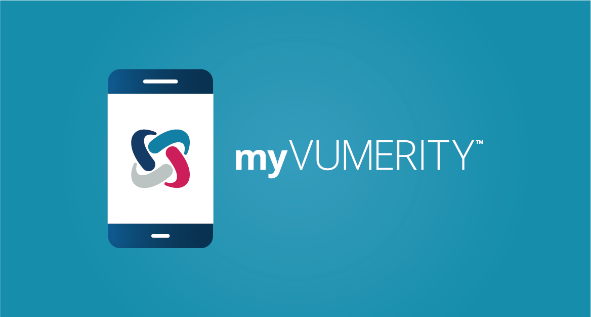  myVUMERITY App with text logo
